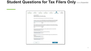 Student Questions for Tax Filers Only
Independent
109
 