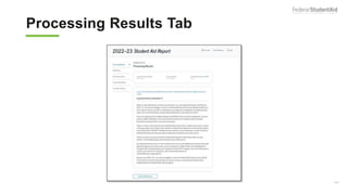 Processing Results Tab
141
 