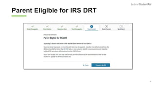 Parent Eligible for IRS DRT
46
 