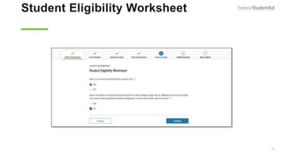 Student Eligibility Worksheet
Independent
87
 