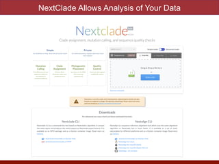 NextClade Allows Analysis of Your Data
 