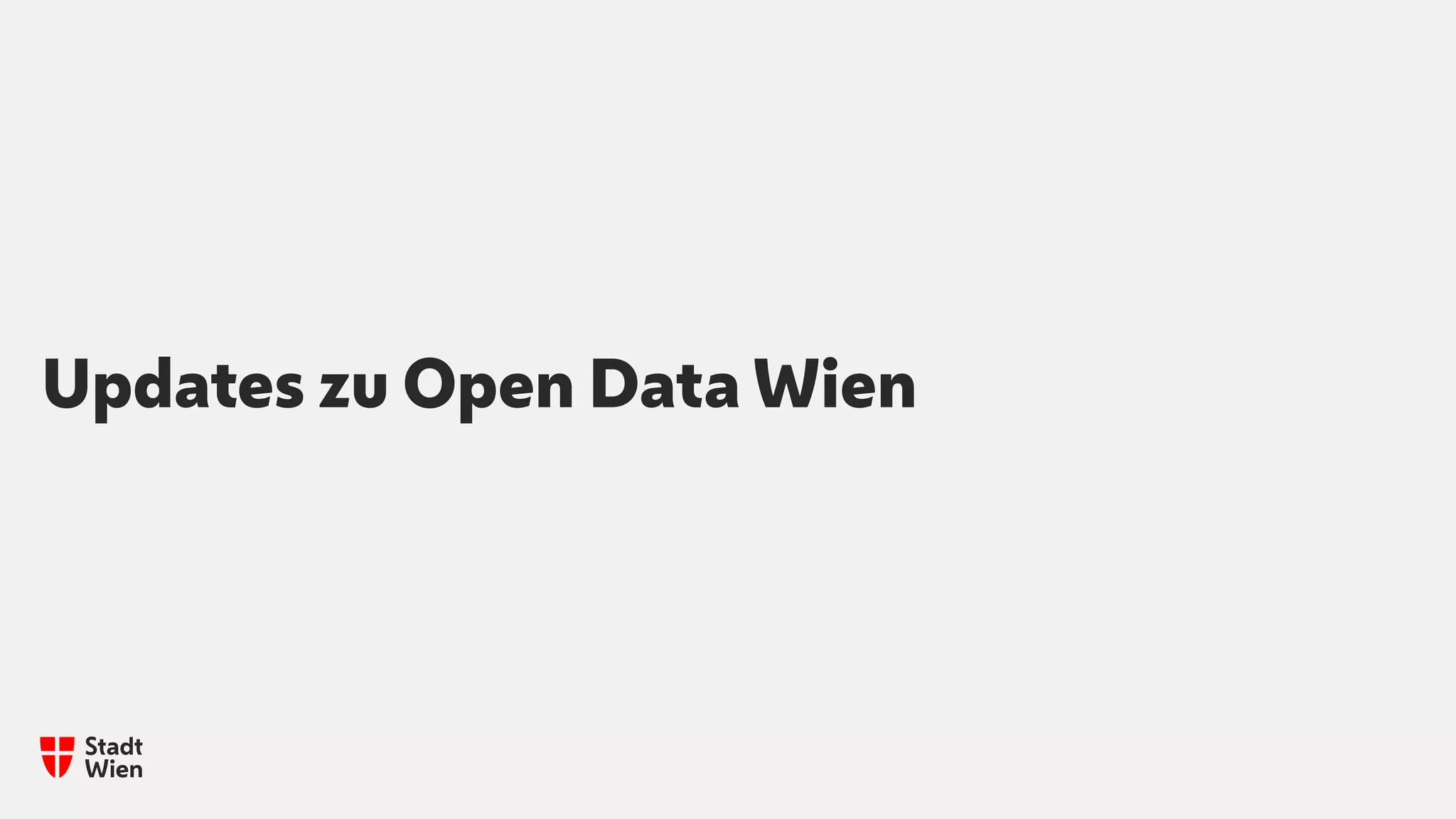 Updates zu Open Data Wien
 