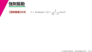 22
2022ѧ ѧ  vѧtѧ ǳҰ 

17
ۏӣݤʽ x = A cos(0t + ) +
f
2
0 ? 2
cos t
 