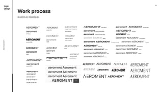 01
Logo

Design
A
E
R
O
E
M
N
T
Work process

에어로먼트로고작업과정입니다.
G마켓 산스
sandoll 단팥빵
환경B
sandoll 로터리
sandoll 아트
페이북
deugias
Induction
kiona
Nonchalance
AEROMENT

aeroment
aeroment
aeroment
AEROMENT
AEROMENT
AREOMENT

aeroment
Darker Grotesque
AREOMENT

aeroment
Darker Grotesque
 