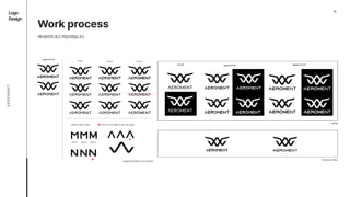 01
Logo

Design
A
E
R
O
E
M
N
T
Work process

에어로먼트로고작업과정입니다.
주목포인트: M,N,A 모양새 표기한 것: 로고에 사용한 것 / M은 3버전 다넣음
M ver.1 M ver.2 M ver.3
Azonix 적용 최종
M ver.2
M ver.1 M ver.3
※심볼/로고타입 비율은 픽스되고 바리에이션
기존 최종 Azonix 적용 최종 Babylon 적용 최종
-최종본들
-폰트 원본 단순 적용본
 
