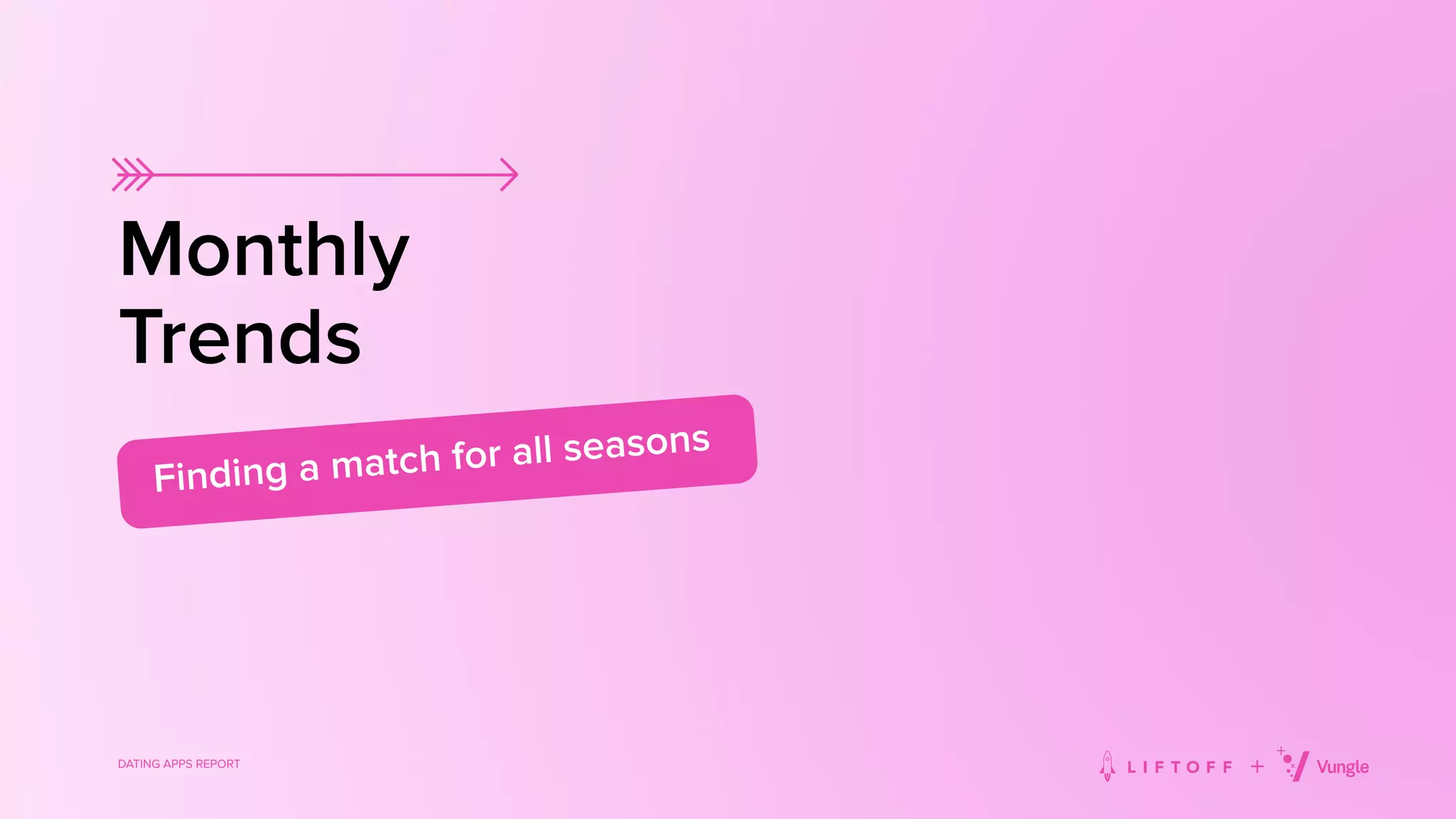 DATING APPS REPORT
Monthly
Trends
Finding a match for all seasons
 