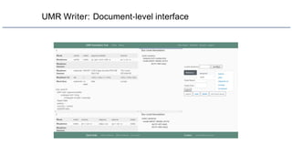 UMR Writer: Document-level interface
 