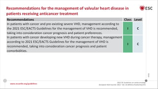 2022 ESC guidelines of Cardio Oncology | PPTX
