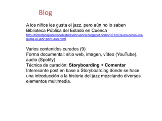 Blog
A los niños les gusta el jazz, pero aún no lo saben
Biblioteca Pública del Estado en Cuenca
http://bibliotecapublicad...