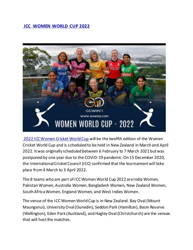 ICC Women's World Cup2022