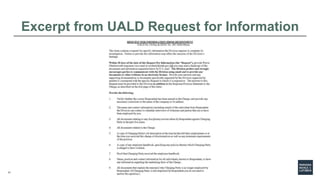 11
Excerpt from UALD Request for Information
 