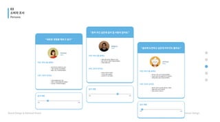 03
소비자 조사
Brand Design & National Brand HYU Communi Design
Persona
골프 레벨
이런 서비스를 원해요.
이런 고민이 있어요.
낮음 낮음
이가가(24)
대학생
“새로운 경험을 해보고 싶다”
잘 못 치더라도 재밌게 하고 싶다
가깝고 접근성이 낮으면 좋겠다
즐길 수 있는 게 있었으면 좋겠다.
사전에 정보를 좀 알고 싶다
헛되이 시간을 낭비할까 봐 걱정된다
부담 없는 가격이었으면 좋겠다.
골프 레벨
이런 서비스를 원해요.
이런 고민이 있어요.
낮음 낮음
깅가가(23)
대학생
같이 놀 수 있는 친구가 있었으면 좋겠다
비슷한 수준의 다른 분들의 후기가 궁금하다
정리된 에세이 정보가 있었으면 좋겠다.
“골프에 도전하고 싶은데 아무것도 몰라요.”
골프라는 용어가 생소해서알아듣기 어렵다
남들이 보면 자세가 어색하다
못 칠것같아서고민이다.
골프 레벨
이런 서비스를 원해요.
이런 고민이 있어요.
낮음 낮음
정과걸(21)
대학생
사람이 많지않아도 게임을 하고 싶다
혼자가더라도 지루하지않았으면 좋겠다
다양한 체험이 있다.
또래가 안맞아서외로워
기다리는 동안심심하다
네명찾기가 너무어렵다.
“혼자 치긴싫은데 같이 칠사람이 없어요.”
 