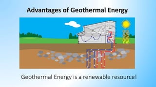 Geothermal Energy is a renewable resource!
 