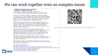 We can work together even on complex issues
12
https://lore.kernel.org/netdev/Ye6jCQm7z0Yr3bqA@salvia/T/
 