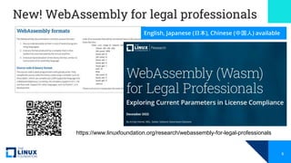 New! WebAssembly for legal professionals
https://www.linuxfoundation.org/research/webassembly-for-legal-professionals
Engl...