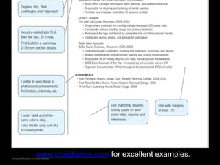 MACQUARIE SCHOOL OF SOCIAL SCIENCES
www.craigkunce.com for excellent examples.
 