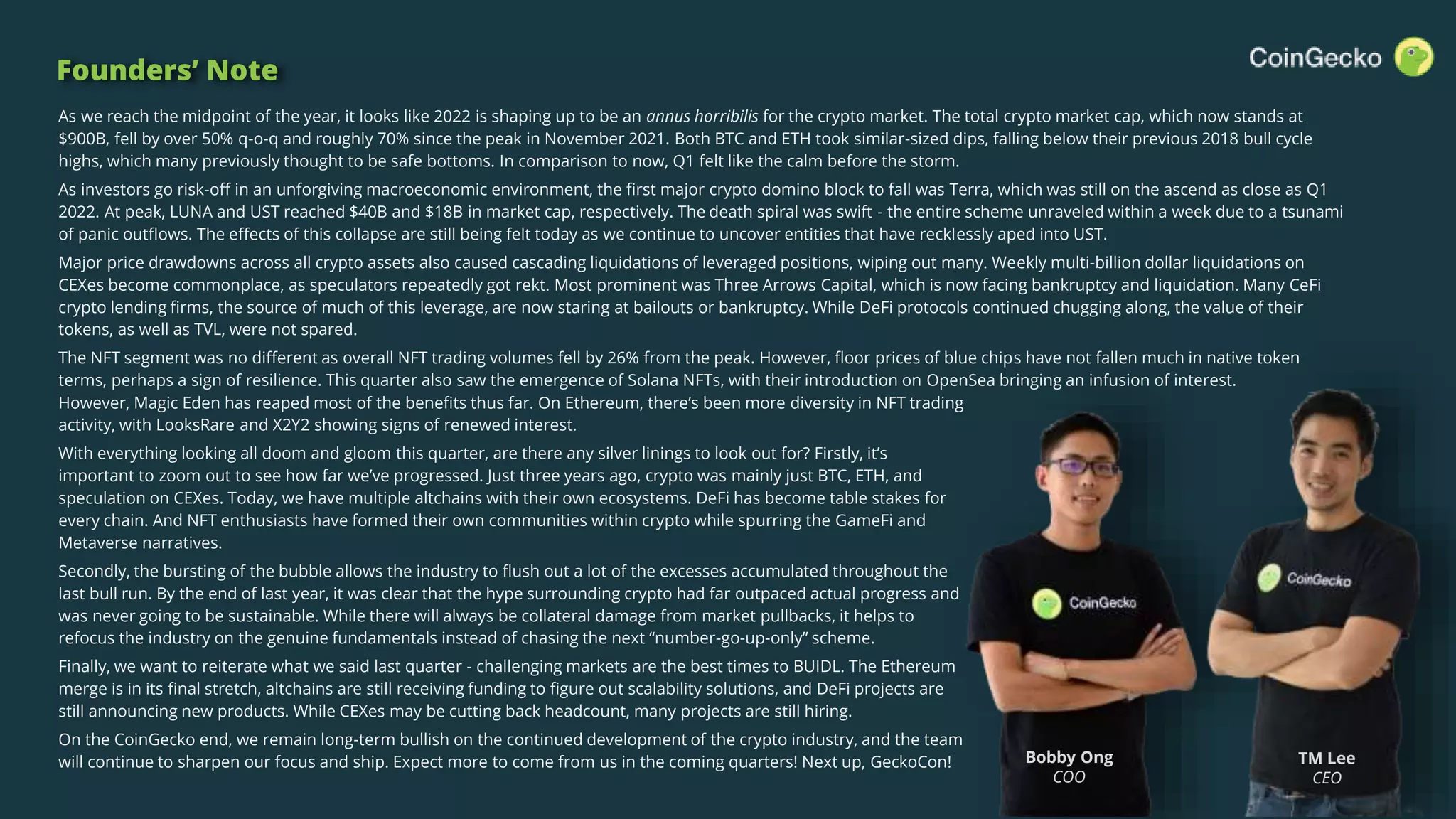 CoinGecko Q2 2022 Quarterly Report | PPTX