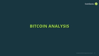 CoinGecko Q3 2022 Cryptocurrency Report
BITCOIN ANALYSIS
13
 
