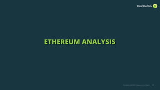 CoinGecko Q3 2022 Cryptocurrency Report
ETHEREUM ANALYSIS
18
 