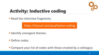 Qualitative Research: Coding | PDF