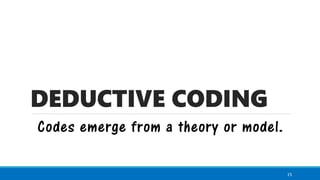 Qualitative Research: Coding | PDF