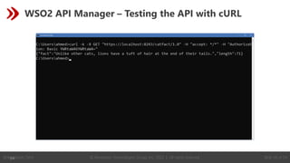 © Revelation Technologies Group, Inc. 2022 | All rights reserved. Slide 34 of 54
@Revelation_Tech
WSO2 API Manager – Testing the API with cURL
34
 