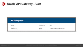 © Revelation Technologies Group, Inc. 2022 | All rights reserved. Slide 38 of 54
@Revelation_Tech
Oracle API Gateway – Cost
 
