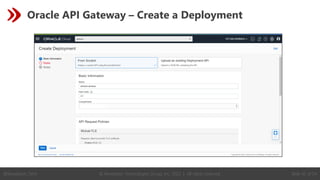 © Revelation Technologies Group, Inc. 2022 | All rights reserved. Slide 42 of 54
@Revelation_Tech
Oracle API Gateway – Create a Deployment
 