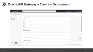 © Revelation Technologies Group, Inc. 2022 | All rights reserved. Slide 43 of 54
@Revelation_Tech
Oracle API Gateway – Create a Deployment
 