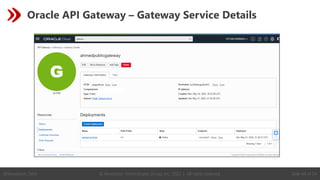 © Revelation Technologies Group, Inc. 2022 | All rights reserved. Slide 44 of 54
@Revelation_Tech
Oracle API Gateway – Gateway Service Details
 