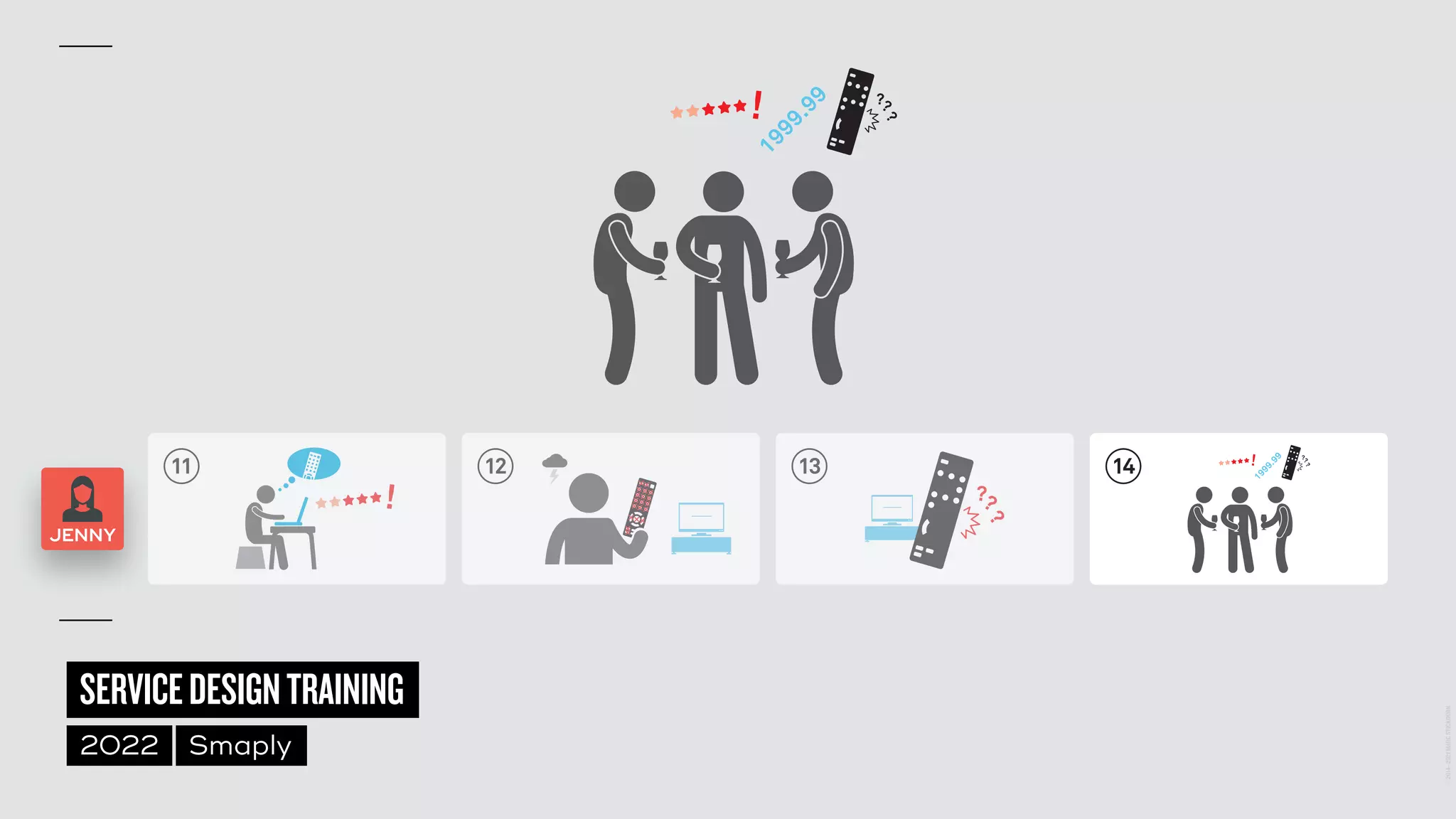 ©
2014–2021
MARC
STICKDORN
SERVICEDESIGNTRAINING
2022 Smaply
11 12 13 14
JENNY
 