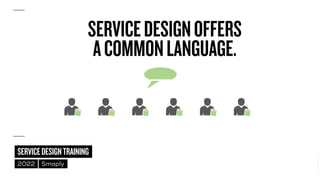 ©
2014–2021
MARC
STICKDORN
SERVICEDESIGNTRAINING
2022 Smaply
SERVICEDESIGNOFFERS
 
ACOMMONLANGUAGE.
 