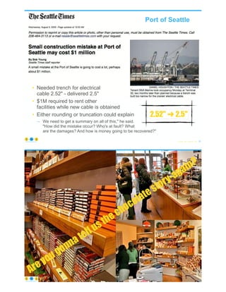 © Copyright 2022 by Peter Aiken Slide # 25
https://anythingawesome.com
• Needed trench for electrical
cable 2.52" - delivered 2.5"
• $1M required to rent other
facilities while new cable is obtained
• Either rounding or truncation could explain
– We need to get a summary on all of this," he said.
"How did the mistake occur? Who's at fault? What
are the damages? And how is money going to be recovered?"
Port of Seattle
2.52" ➜ 2.5"
© Copyright 2022 by Peter Aiken Slide # 26
https://anythingawesome.com
Areyougonnatellusthechocolatestory-again?
 