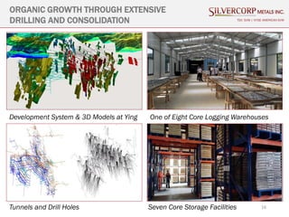 16
ORGANIC GROWTH THROUGH EXTENSIVE
DRILLING AND CONSOLIDATION TSX: SVM | NYSE AMERICAN SVM
Development System & 3D Models at Ying One of Eight Core Logging Warehouses
Tunnels and Drill Holes Seven Core Storage Facilities
 