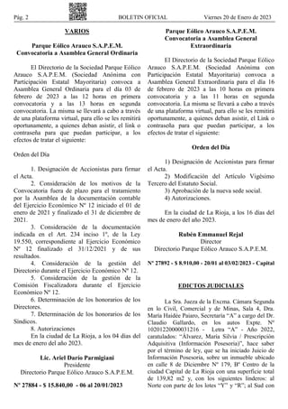 Boletín Oficial 2023-01-20