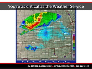 You're as critical as the Weather Service
 