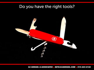 Do you have the right tools?
 