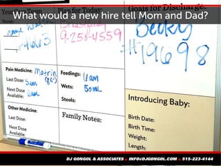 What would a new hire tell Mom and Dad?
 
