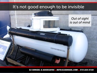 It's not good enough to be invisible
Out of sight
is out of mind
 