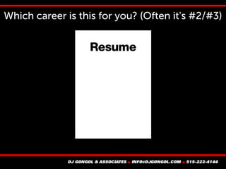 Which career is this for you? (Often it's #2/#3)
 