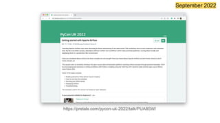 September 2022
https://pretalx.com/pycon-uk-2022/talk/PUA8SW/
 