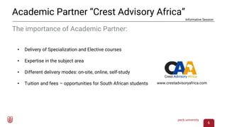 Student Information Session University CREST ADVISORY AFRICA 