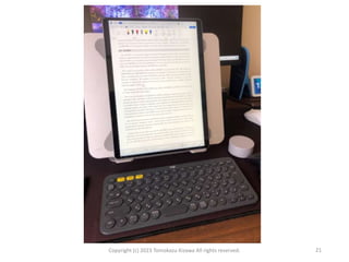 Copyright (c) 2023 Tomokazu Kizawa All rights reserved. 21
 