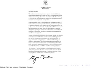 Defense, Tech and Internet. The World Changed.
 