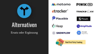 Alternativen
Ersatz oder Ergänzung
Real First Party Tracking
 