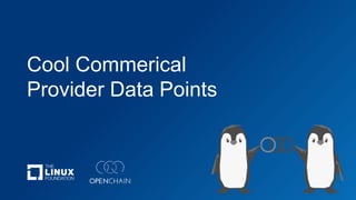 Cool Commerical
Provider Data Points
 