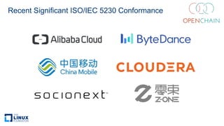 Recent Significant ISO/IEC 5230 Conformance
 