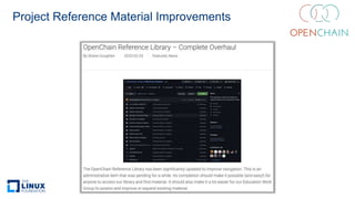 Project Reference Material Improvements
 