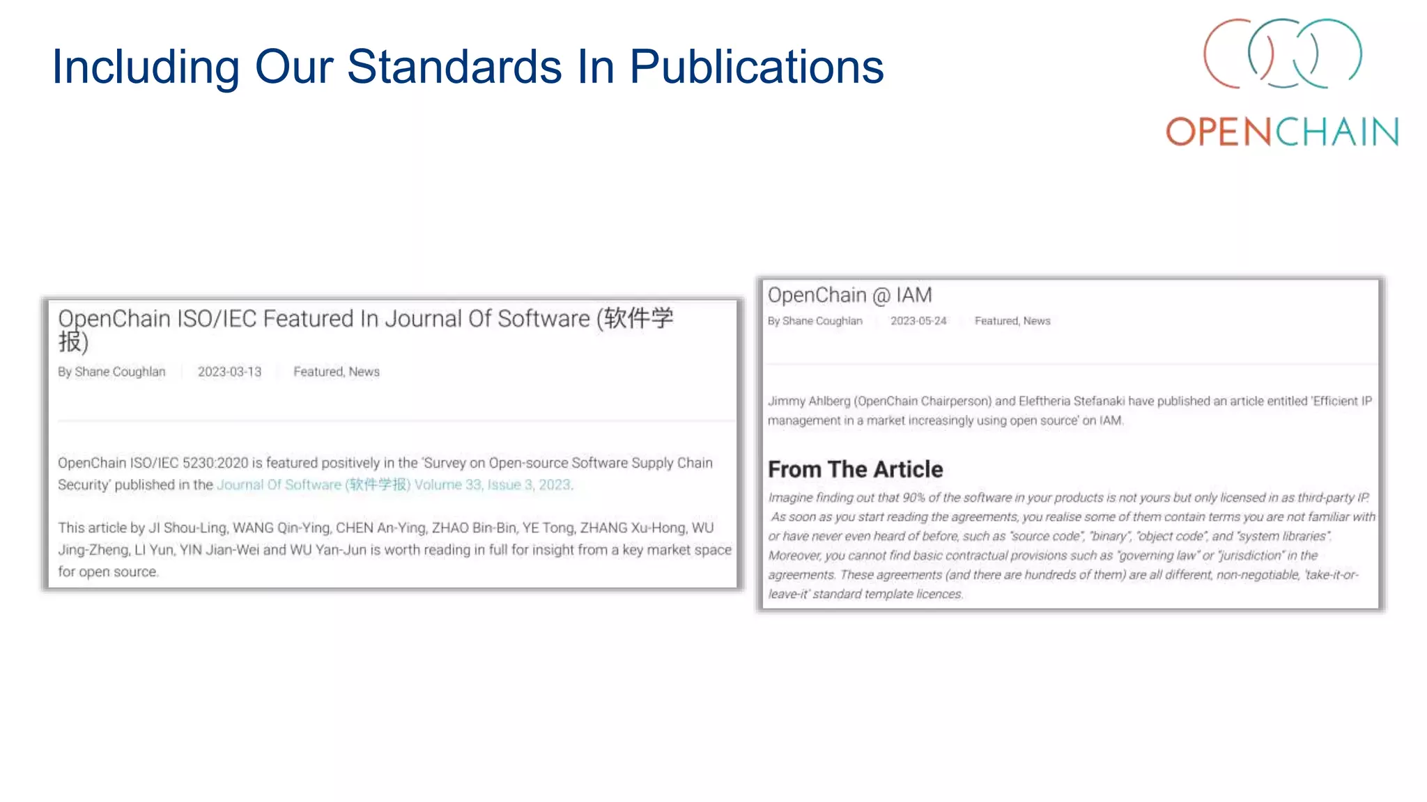 Including Our Standards In Publications
 