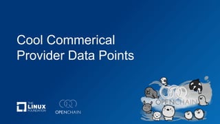 Cool Commerical
Provider Data Points
 